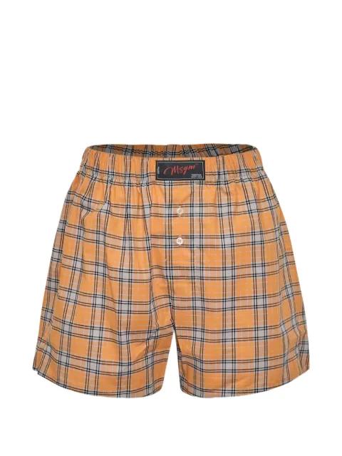 check-pattern boxer shorts by MSGM