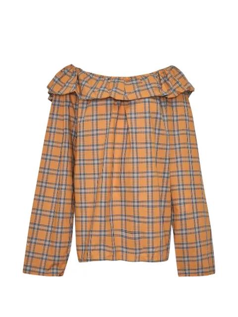 check ruffled-detail blouse by MSGM