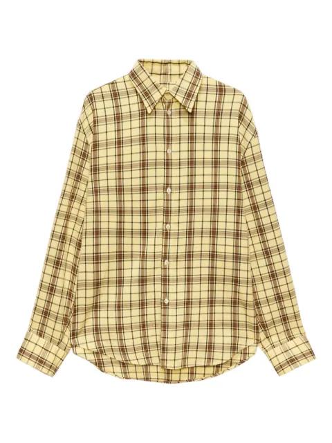 checked-pattern long-sleeve shirt by MSGM
