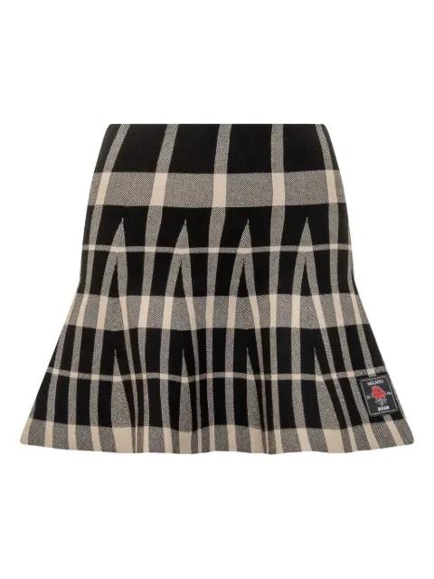 checked pleated skirt by MSGM