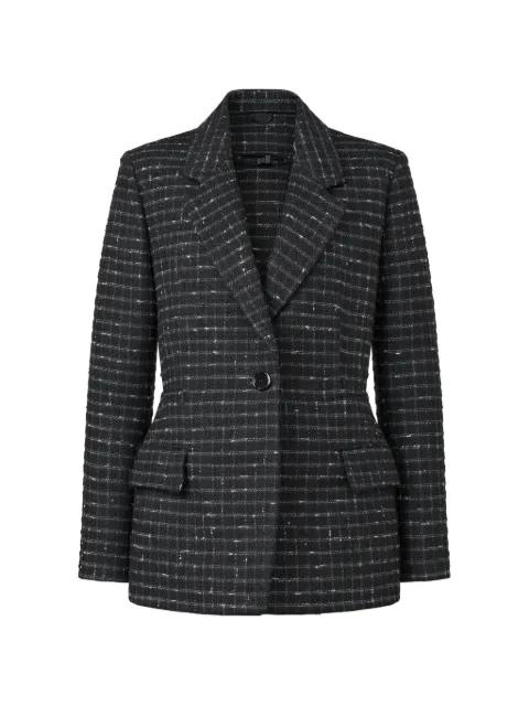 checked single-breasted blazer by MSGM