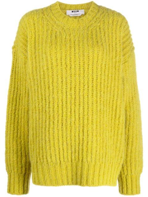 chunky-knit crew-neck jumper by MSGM