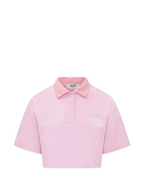 collared polo top by MSGM