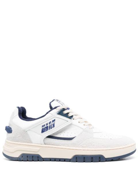colour-block panelled leather sneakers by MSGM