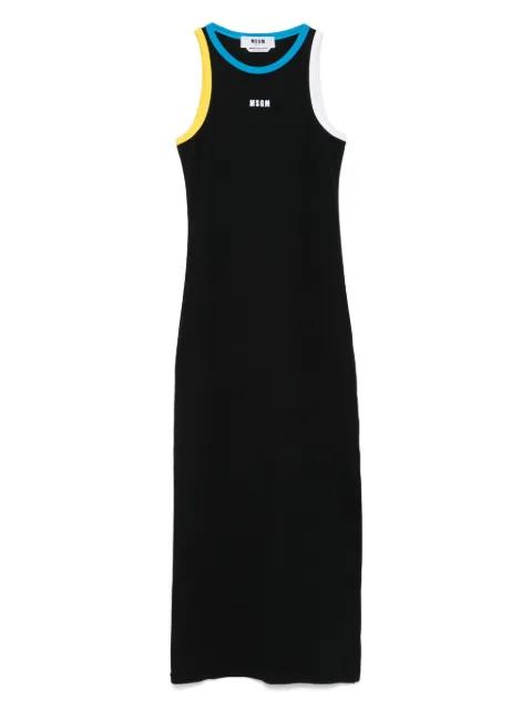 contrasting-trim maxi dress by MSGM