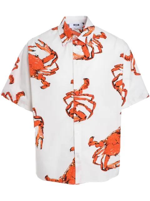 crab motif shirt by MSGM