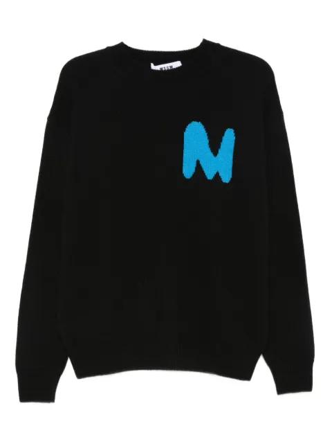 crew-neck logo sweater by MSGM
