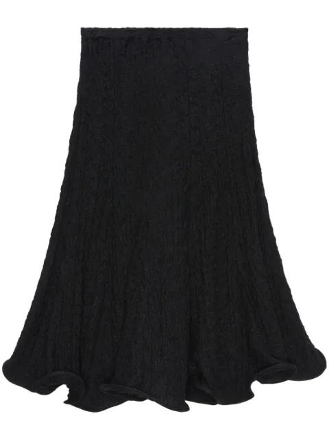 crinkle-effect skirt by MSGM
