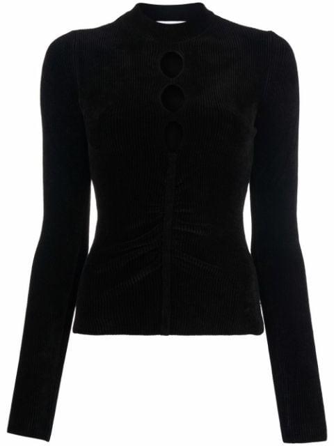 cut-out detail knitted top by MSGM