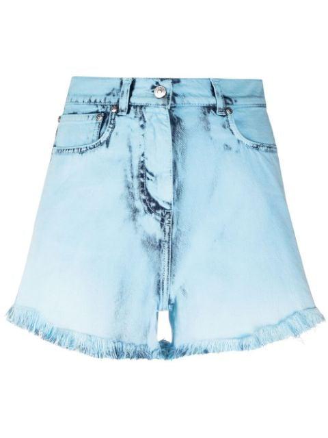distressed-effect denim shorts by MSGM
