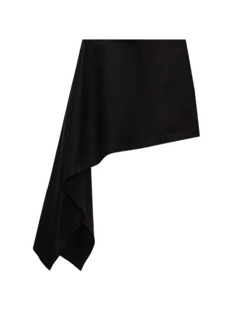 draped asymmetric mini skirt by MSGM
