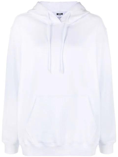 drawstring cotton hoodie by MSGM