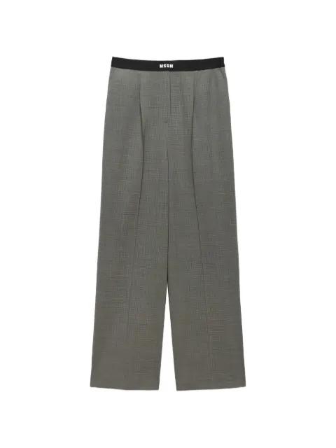 elastic-waistband pallazo pants by MSGM