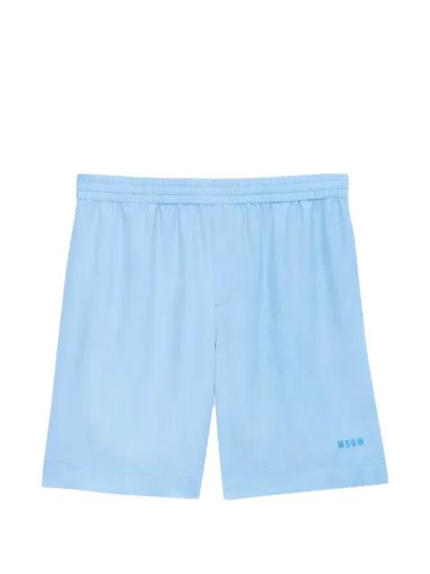 elasticated-waist logo-detail shorts by MSGM