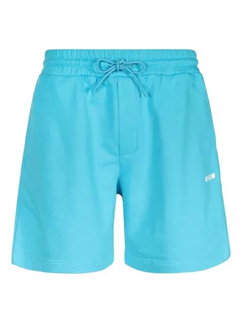 elasticated-waistband cotton shorts by MSGM