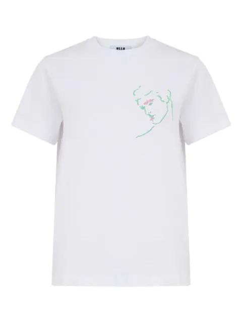 embroidered T-shirt by MSGM