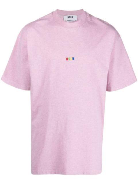 embroidered-logo cotton T-shirt by MSGM