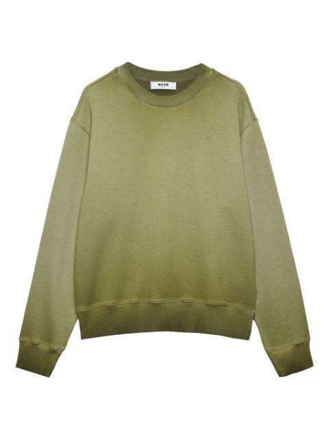 embroidered-logo cotton sweatshirt by MSGM