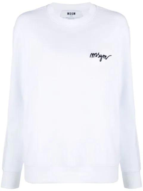 embroidered logo sweatshirt by MSGM