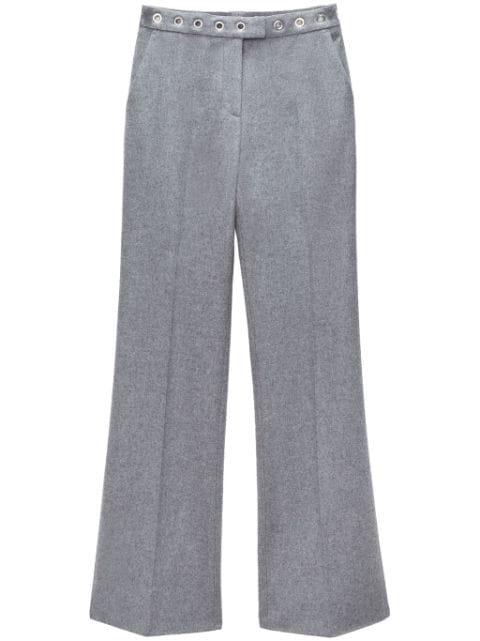 eyelet-detail tailored trousers by MSGM
