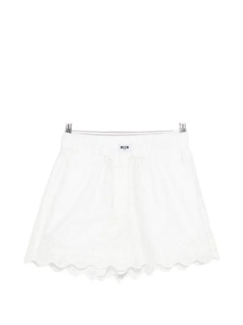 eyelet scalloped shorts by MSGM