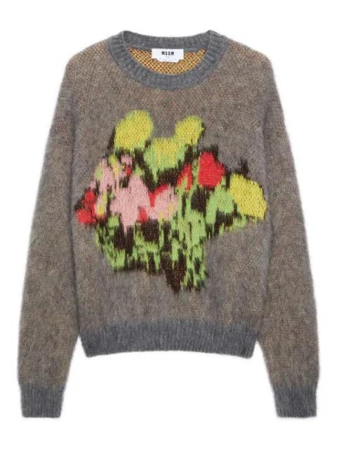 floral-detail sweater by MSGM