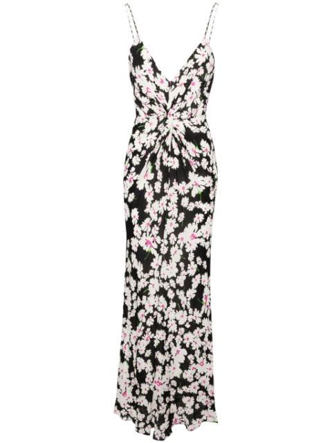 floral-print crepe maxi dress by MSGM