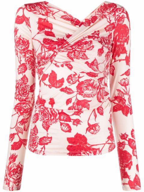floral-print top by MSGM