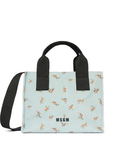floral-print tote bag by MSGM
