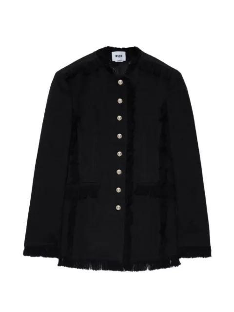 fringed buttoned jacket by MSGM