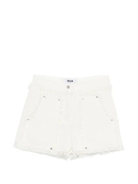 fringed-detail pocket shorts by MSGM