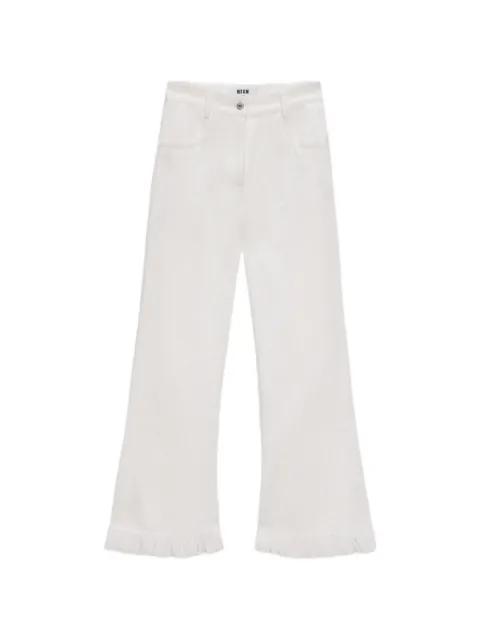 fringed-detail trousers by MSGM