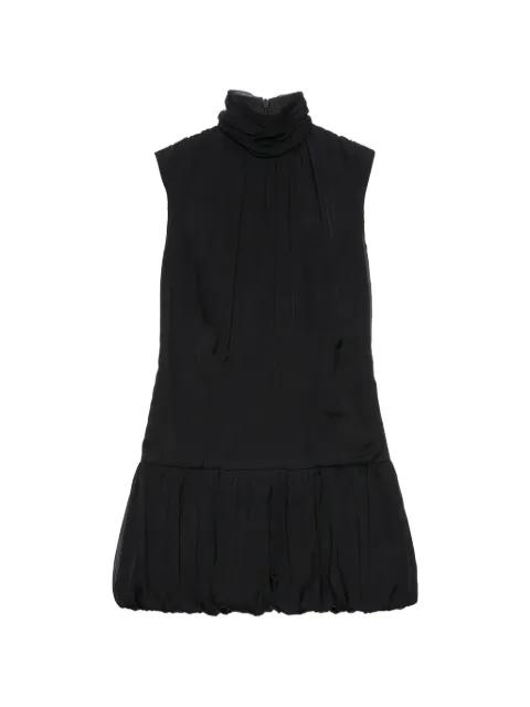 funnel-neck gathered mini dress by MSGM
