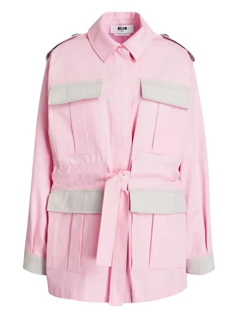 gabardine pocket jacket by MSGM