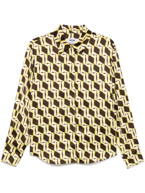 geometric-print shirt by MSGM
