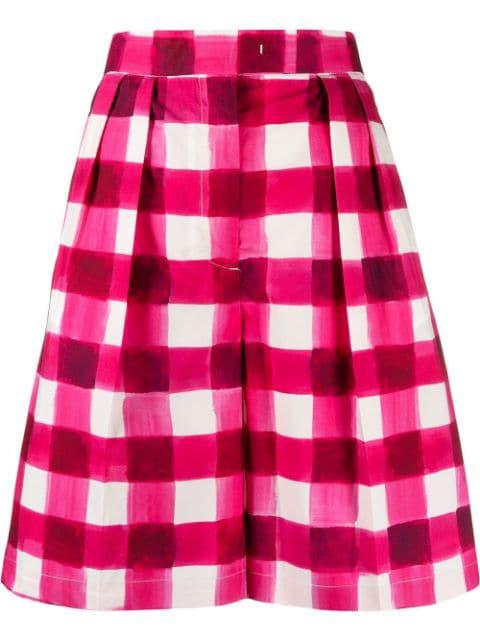 gingham-print tailored knee-length shorts by MSGM