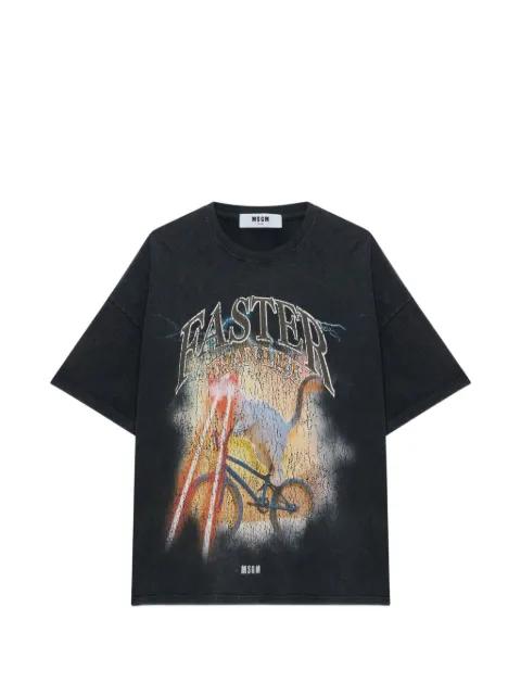 graphic-print T-shirt by MSGM