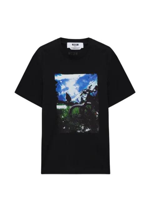 graphic-print T-shirt by MSGM
