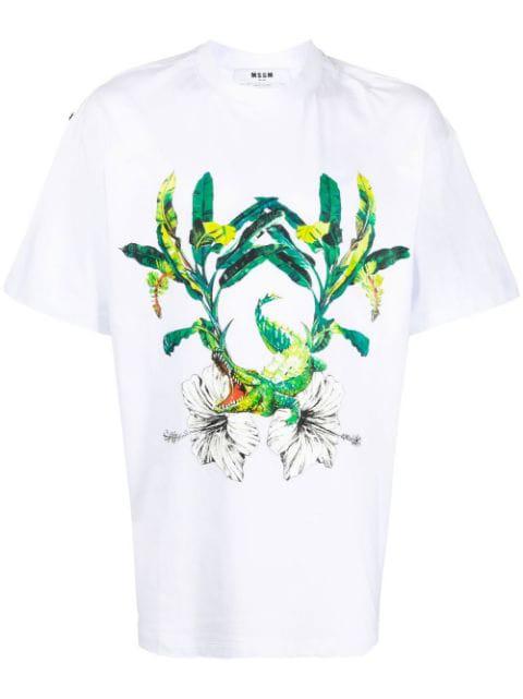 graphic-print T-shirt by MSGM