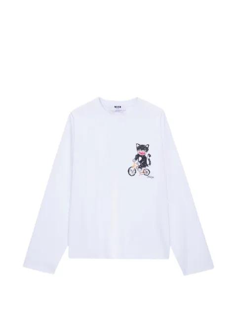 graphic-print T-shirt by MSGM