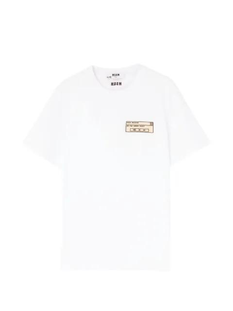 graphic-print crew-neck T-shirt by MSGM