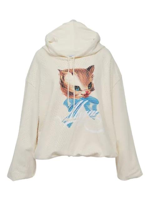 graphic-print hoodie by MSGM