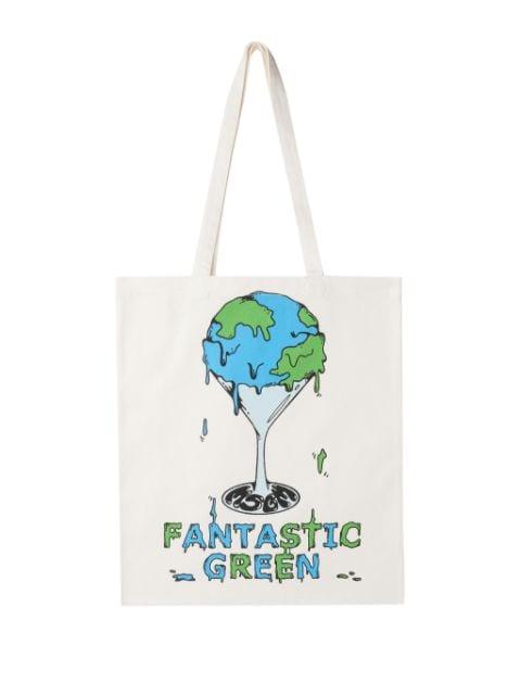 graphic-print tote bag by MSGM