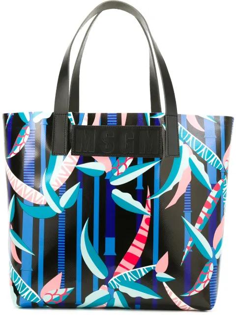 graphic print tote by MSGM