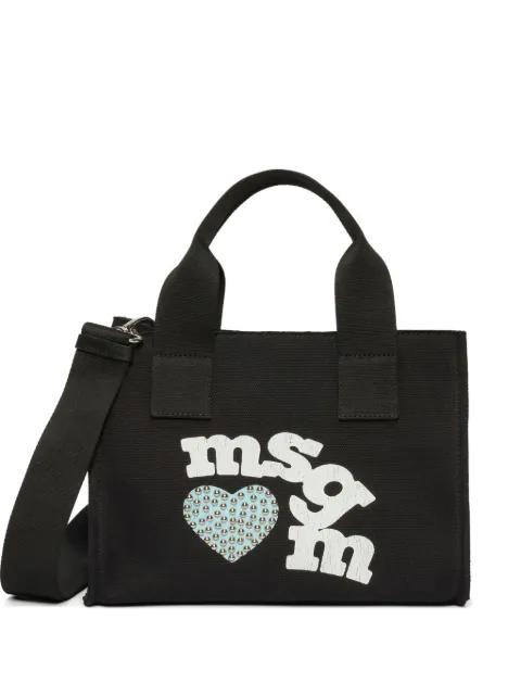 heart-print tote bag by MSGM