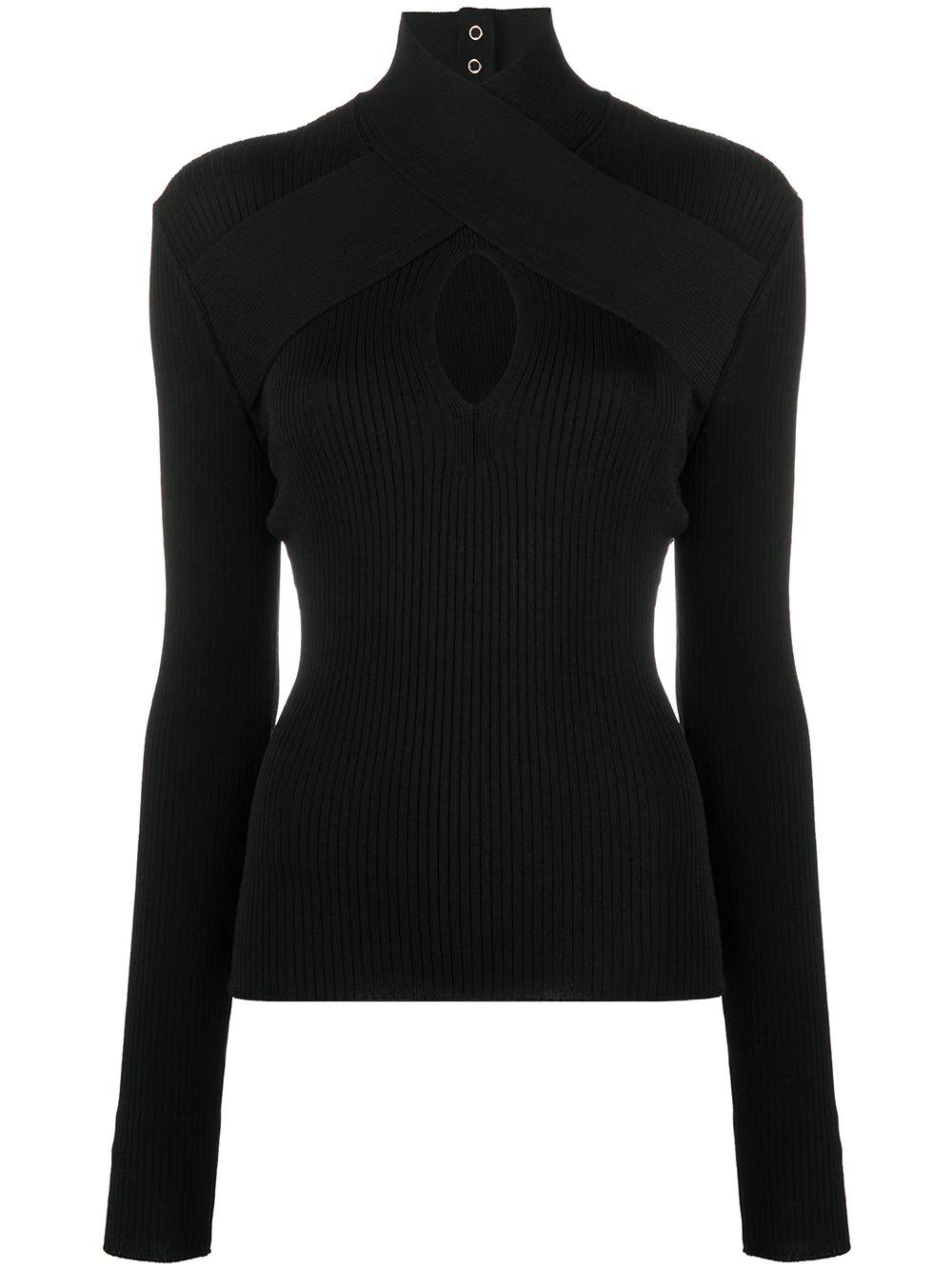 high neck knitted top by MSGM