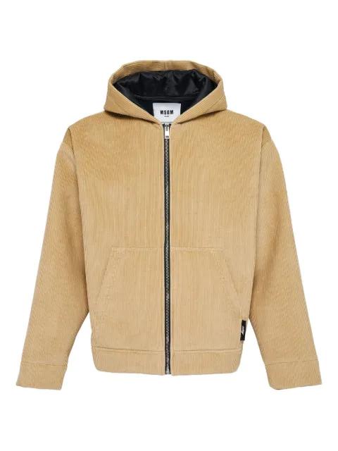 hoodied corduroy jacket by MSGM