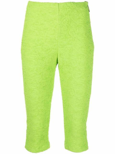 jersey-knit cropped leggings by MSGM