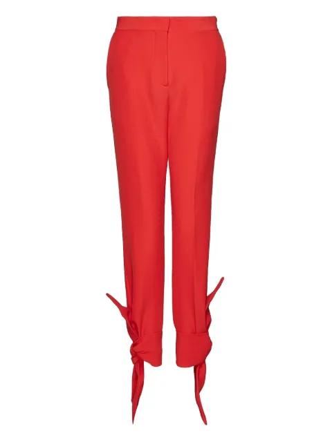 knot-detail trousers by MSGM