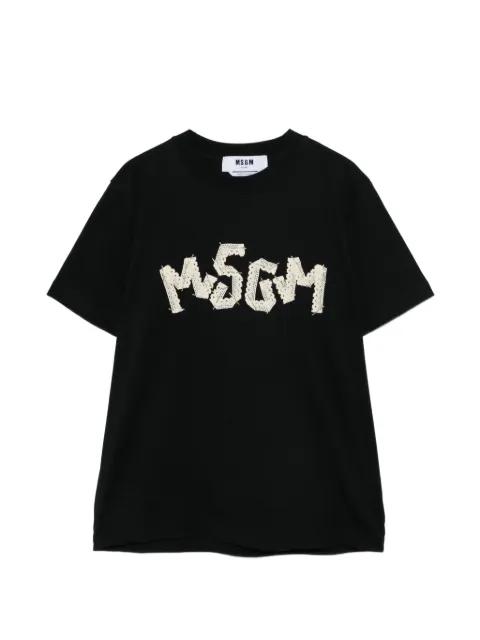 lace logo T-shirt by MSGM